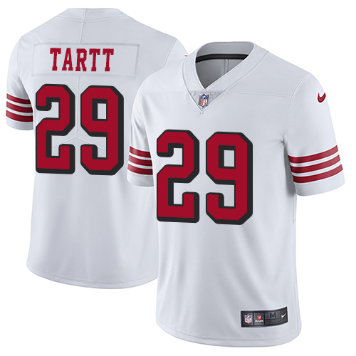 San Francisco 49ers Limited White Men Jaquiski Tartt NFL Jersey #29 Rush Vapor Untouchable->women nfl jersey->Women Jersey